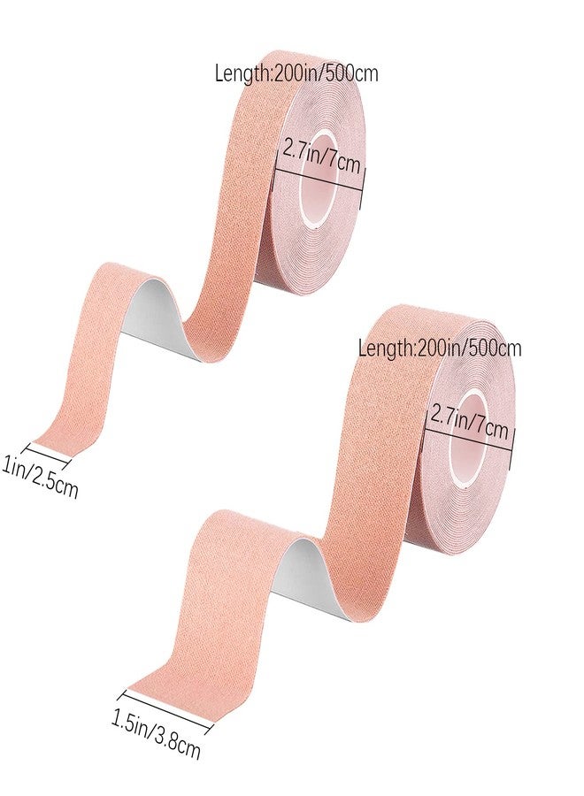 Jolbndcv 2 Rolls Face Tape Facial Myofascial Lift Tape Anti Wrinkle Patches Face Toning Belts Freeze Stickers Neck Lift Tape for Firming And Tightening Skin（2.5cm*5m&3.8cm*5m） - Image 2