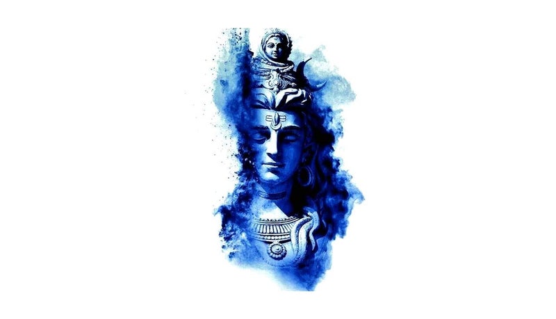 DivineDesigns PVC Blue Vinyl Shiv Ji Wall Sticker for Living Room, Bedroom, Office Wall Decoration (22 X 31 INCH) Pack 1 - Image 4