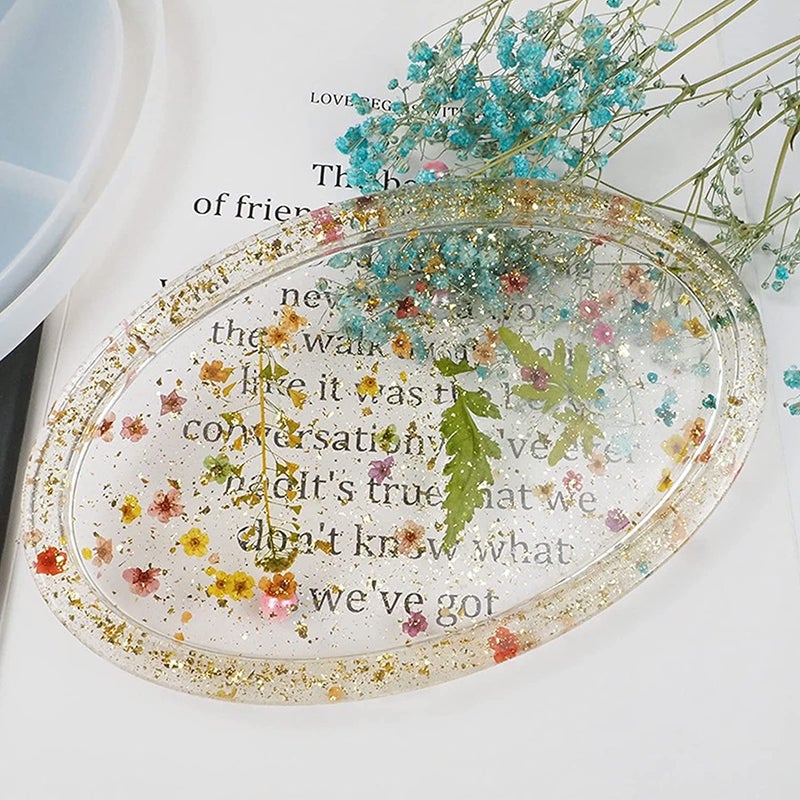 SNOOGG® DIY Tray8 Inch Oval Shape Silicone Mold for Epoxy Mold Multipurpose for Resin Art and Craft Casting and More ..Pack of 1 - Image 3