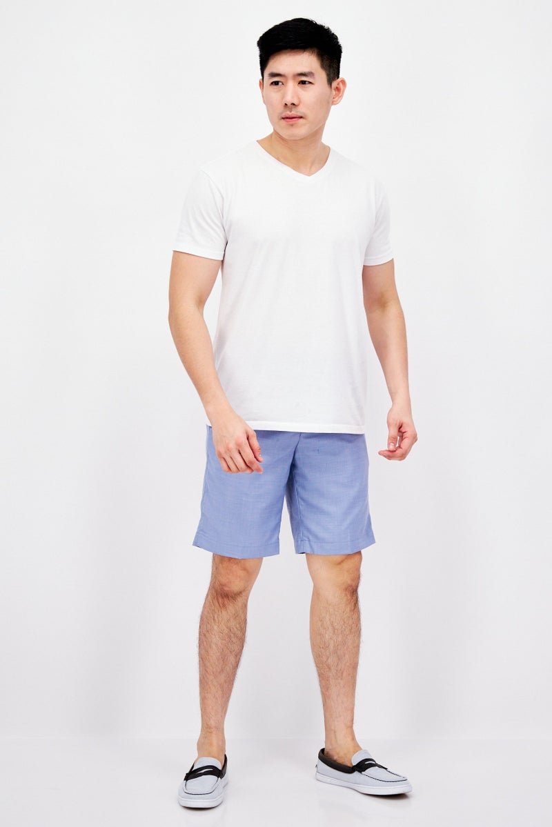 Sorbino Men Solid Chino Shorts, Steel Blue - Image 3