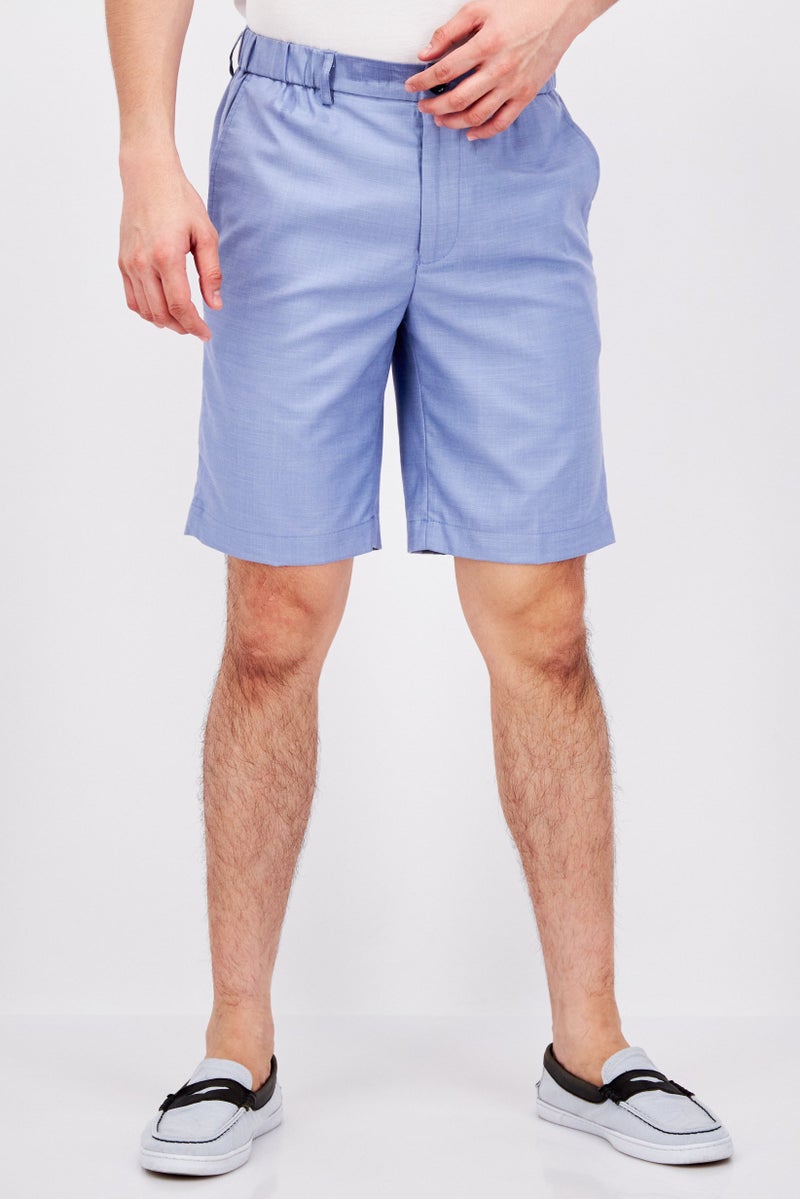 Sorbino Men Solid Chino Shorts, Steel Blue - Image 1