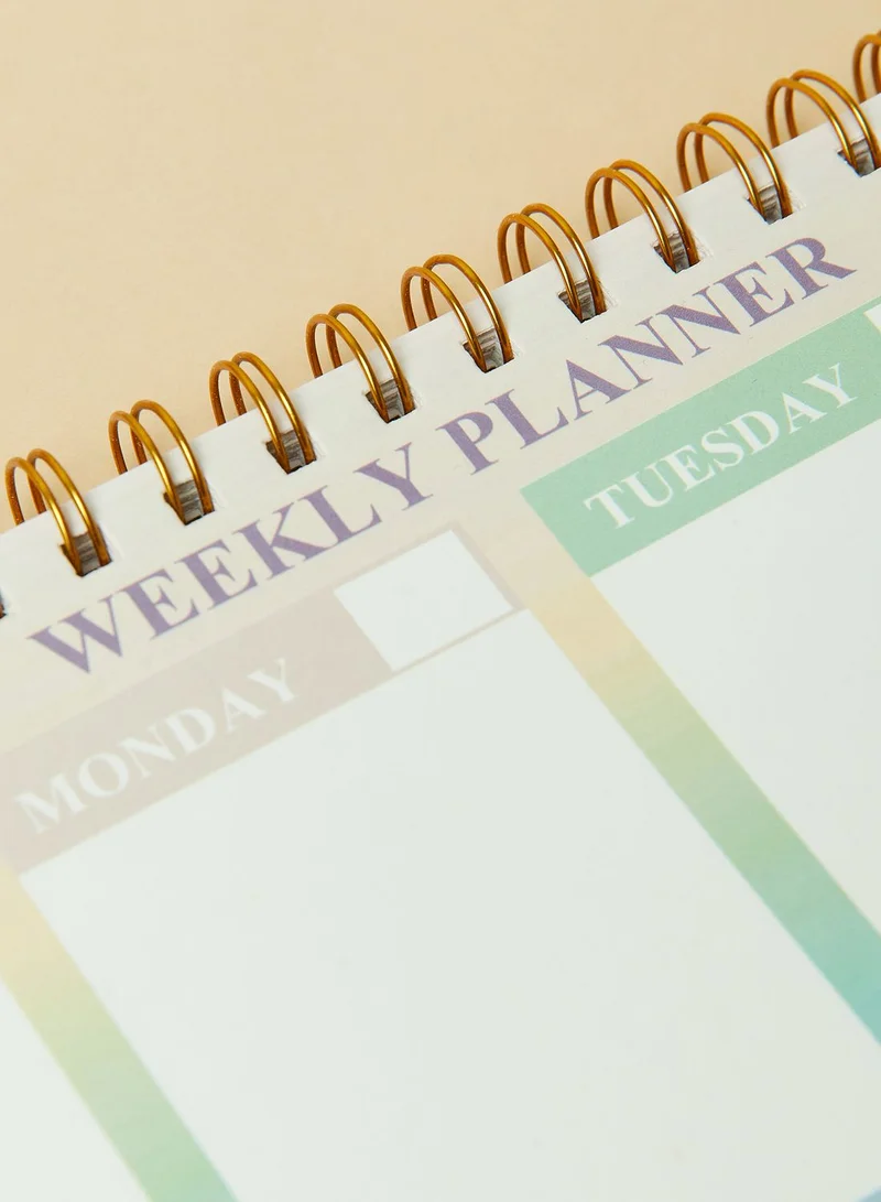Pink Cactus A4 Rainbow Weekly Planner