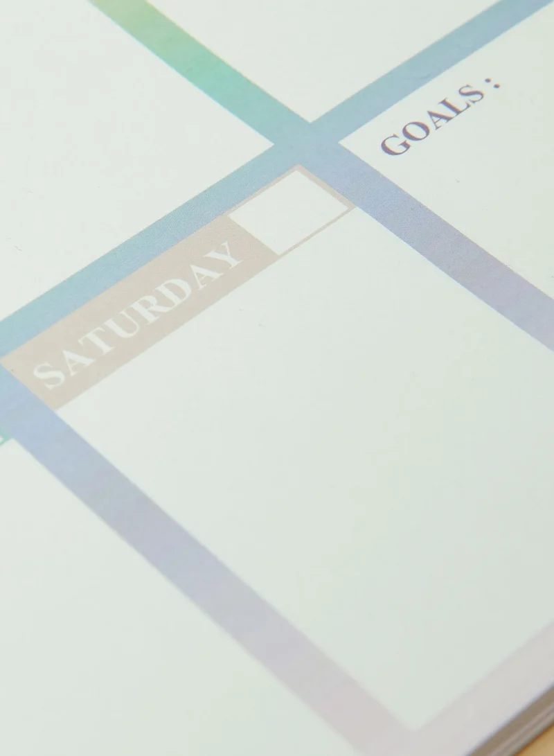 Pink Cactus A4 Rainbow Weekly Planner