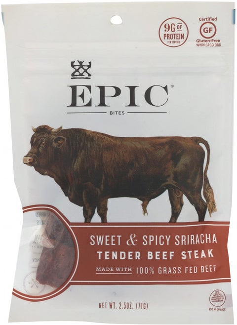 EPIC Sriracha Beef Bites, Grass-Fed, Whole30, 2.5oz