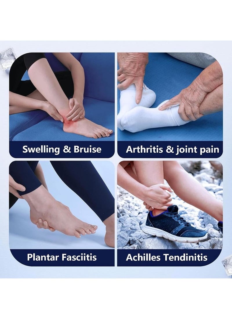 ATRJSZ Reusable Foot Ankle Ice Pack Wrap for Injuries, Flexible Gel Cold Pack for Ankle Pain Relief Hot Cold Therapy Ankle Cold Wrap for Sprains,Achilles,Tendonitis and Swelling Plantar Fasciitis,Sprained(L)  - Image 2