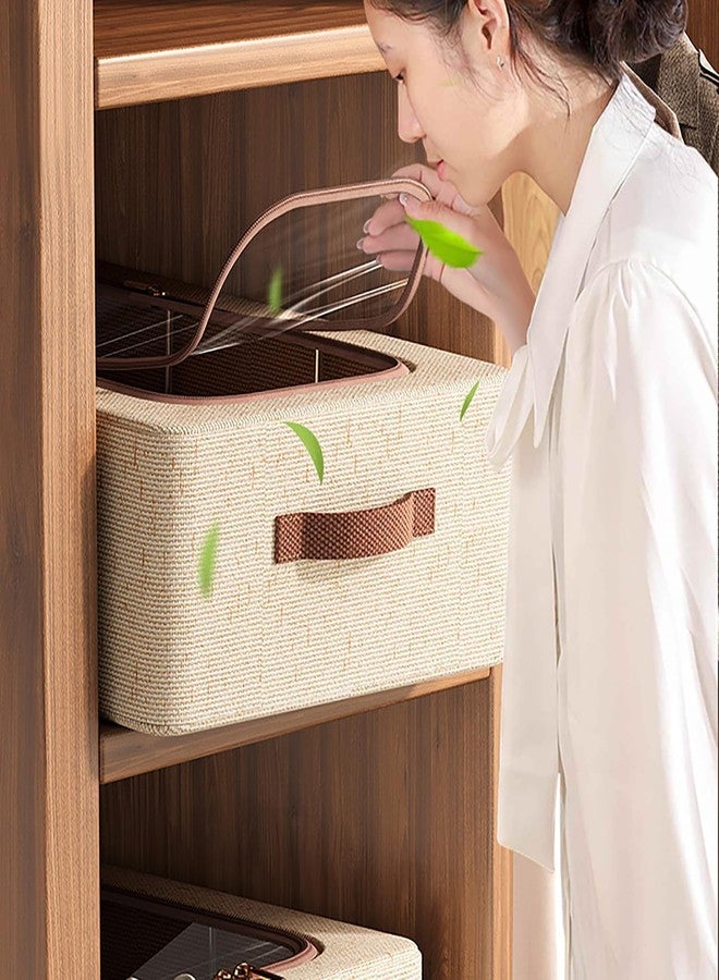 BLURISM Clothing Storage Bag with Zipper & Clear Window | Foldable Fabric Organizer for Clothes, Sarees, Blankets & Quilts | Large Capacity Dustproof Wardrobe & Under Bed Storage Box with Handle - Image 3