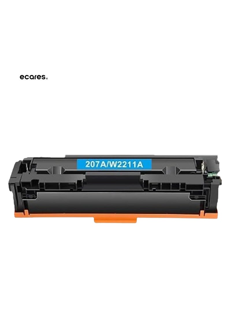ECARES® 207A Compatible Toner Cartridge W2211 Color Laserjet Pro M255nw M255dw MFP M282nw M283fdn M283fdw Printer (Cyan) - Image 1
