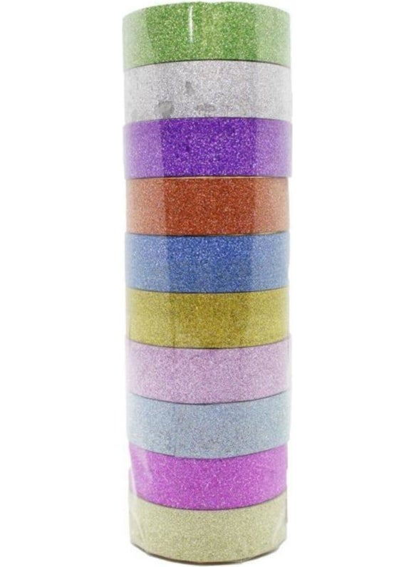 BUBU 8231 Glitter Tape 10 Colors 10 Pack Deba 