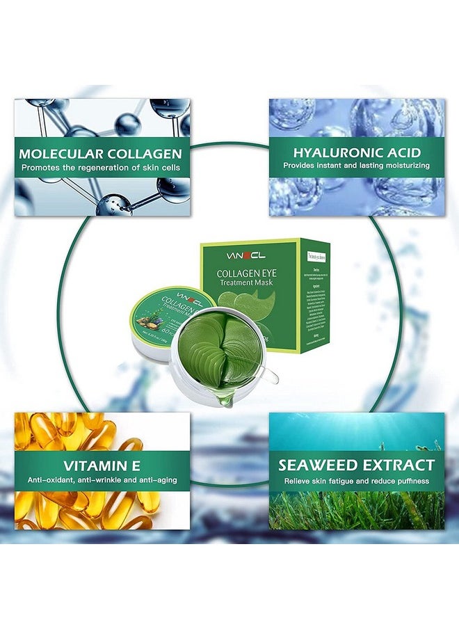 VANELC - Eye Maskunder Eye Patches With Collagen Seaweedeye Gel Treatment Masks For Dark Circles Under Eye Bags Treatment Natural Eye Masks For Puffy Eyes Under Eye Dark Circlesantiwrinkle - Image 1