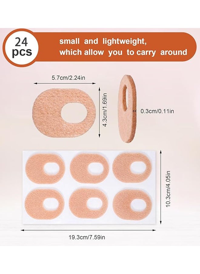 Generic 24 Pcs Oval Shape Felt Callus Pads, Self Stick Callus Corn Pad, Relief Pain From Calluses, Corns, Blisters, Foot Callus Pads, Foot Support Protector - Image 2