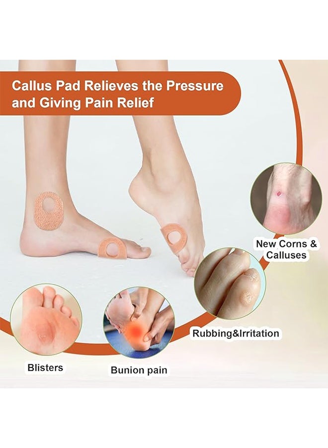 Generic 24 Pcs Oval Shape Felt Callus Pads, Self Stick Callus Corn Pad, Relief Pain From Calluses, Corns, Blisters, Foot Callus Pads, Foot Support Protector - Image 3