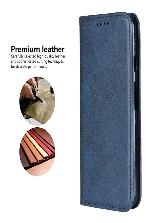 iCoverCase for Samsung Galaxy A50 Wallet Case, Premium PU Magnetic Leather Card Slots Holder Carry Kickstand Feature Flip Cover Case for Galaxy A50 (Navy Blue) - Image 3