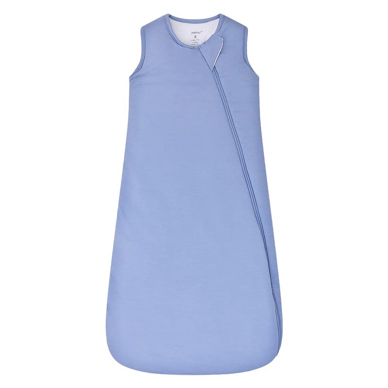 HAPIU Unisex Rayon Made from Bamboo Baby Sleep Sack TOG 1.0, 2-Way Premium Zipper, Wearable Blanket Baby,6-18 Months,Blue - Image 1