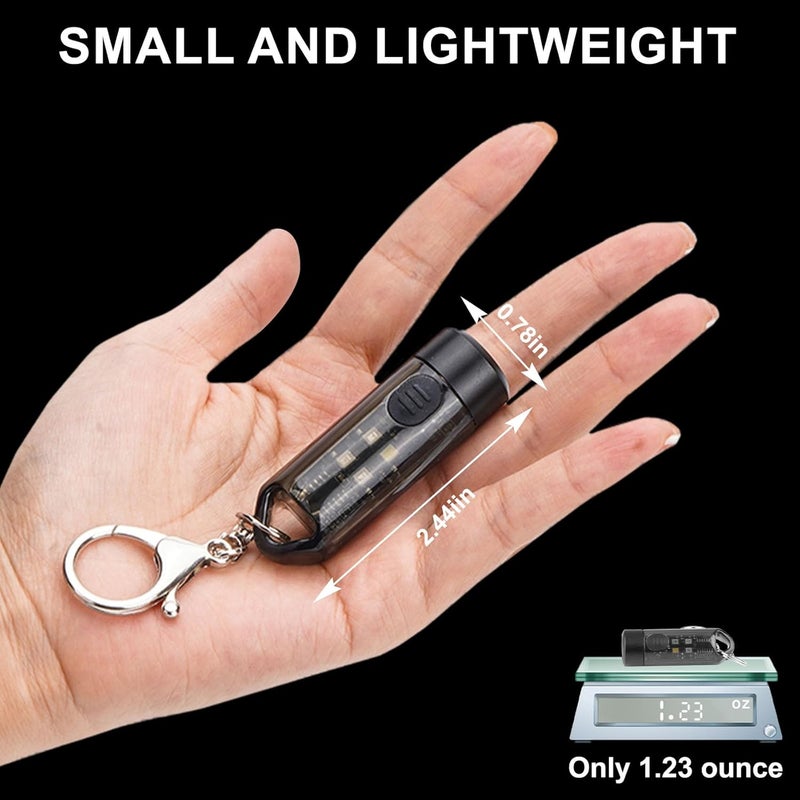 Siuyiu Keychain Flashlight, 80 Lumens LED Rechargeable Torch with 7 Modes, Portable Mini Light for Hiking and Camping - Image 3