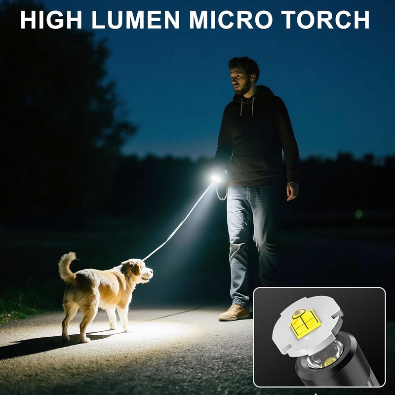 Siuyiu Keychain Flashlight, 80 Lumens LED Rechargeable Torch with 7 Modes, Portable Mini Light for Hiking and Camping - Image 2