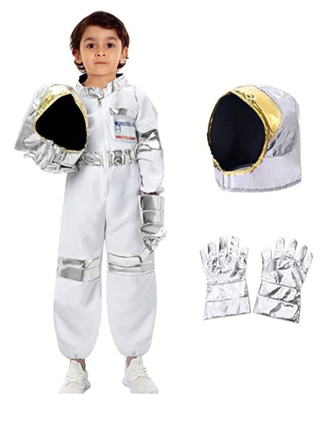 Children's Astronaut Clothing Space Pilot Jumpsuit With Chest Badge Helmet And Gloves Party Performance Performance Costumes Dance Platform Costumes - Image 1