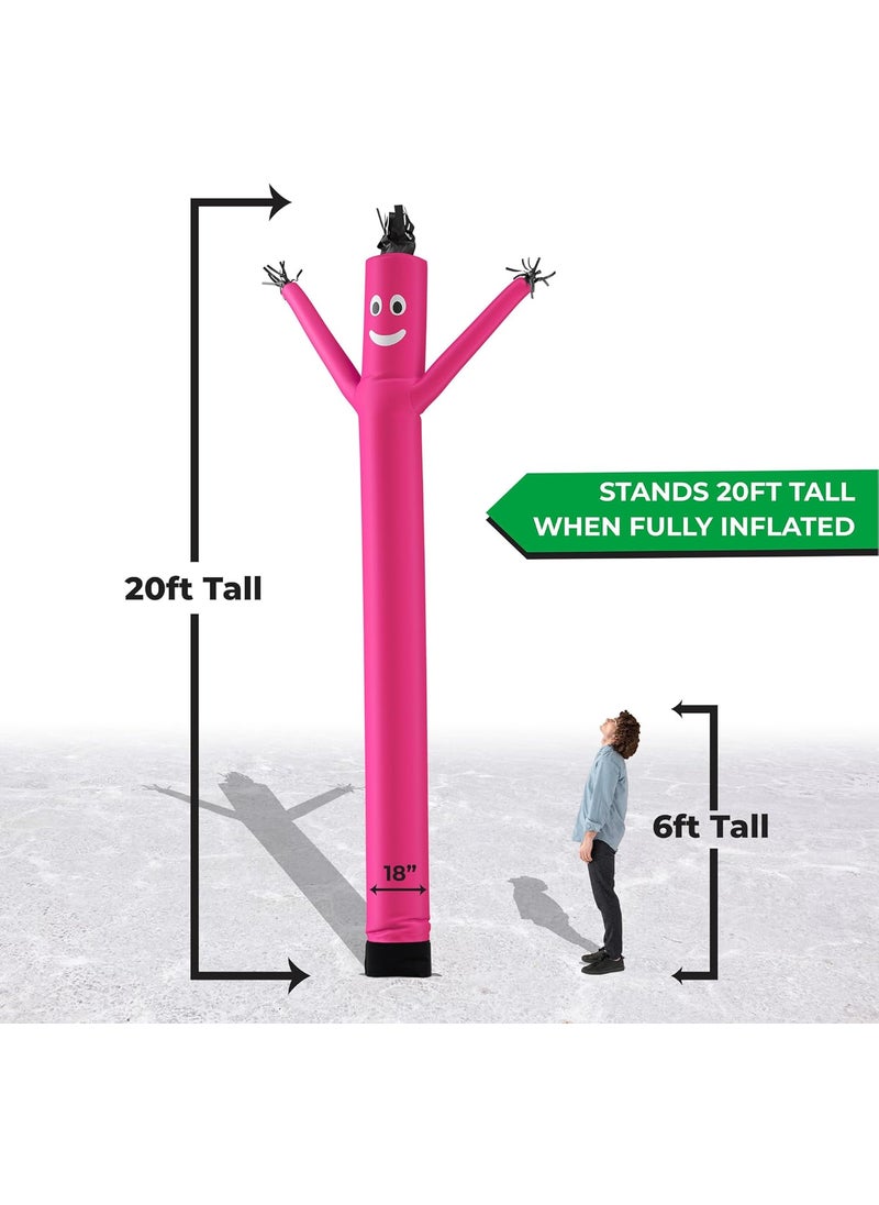 LookOurWay LookOurWay Air Dancers Inflatable Tube Man Attachment  20 Feet Tall Wacky Waving Inflatable Dancing Tube Guy for Business Promotion  Blower Not Included  Pink  - Image 3
