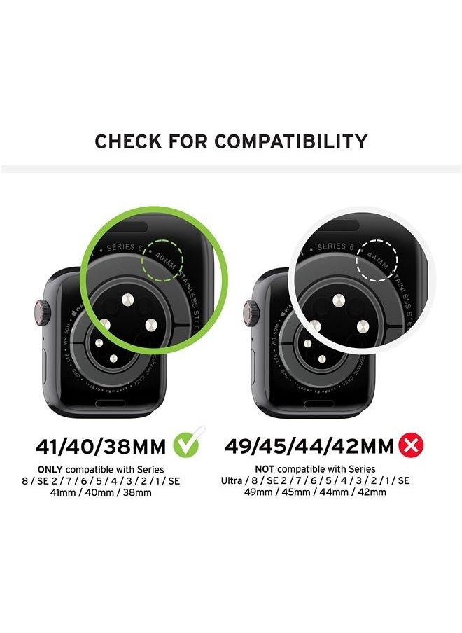 Urban Armor Gear - RIP CURL x UAG Compatible with Apple Watch Band 41/40/38mm for iWatch Series SE2/8/1-7/SE Trestles Black, Soft Touch Silicone Adjustable Replacement Strap - Image 1