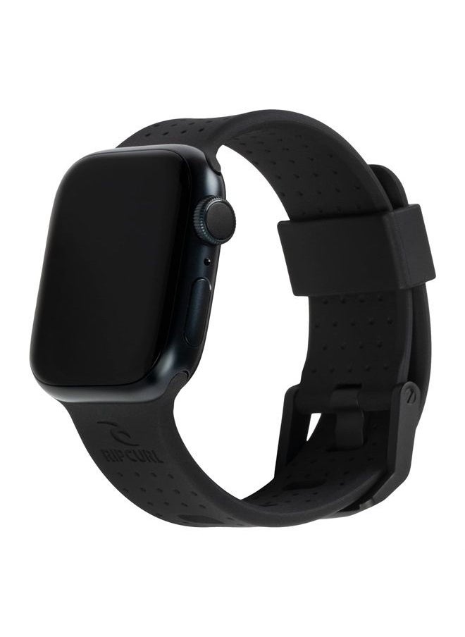 Urban Armor Gear - RIP CURL x UAG Compatible with Apple Watch Band 41/40/38mm for iWatch Series SE2/8/1-7/SE Trestles Black, Soft Touch Silicone Adjustable Replacement Strap - Image 1