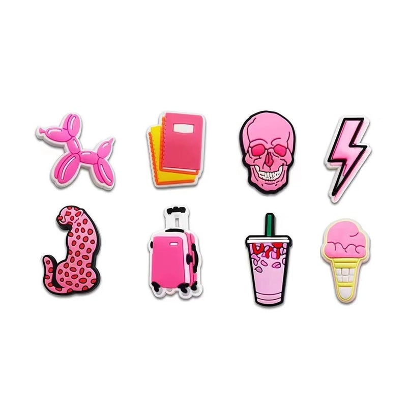 BOWNDY Pink Girls Charms for Clog & Sandals Shoe Decoration, Cute Girly Charm, Bulk Charms - Image 3