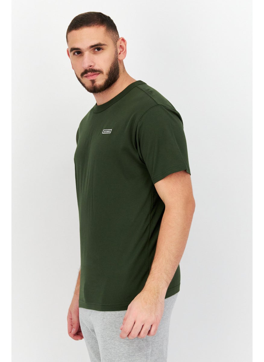 New Balance Men Sportswear Fit Training Short Sleeve T-Shirt, Olive  - Image 4