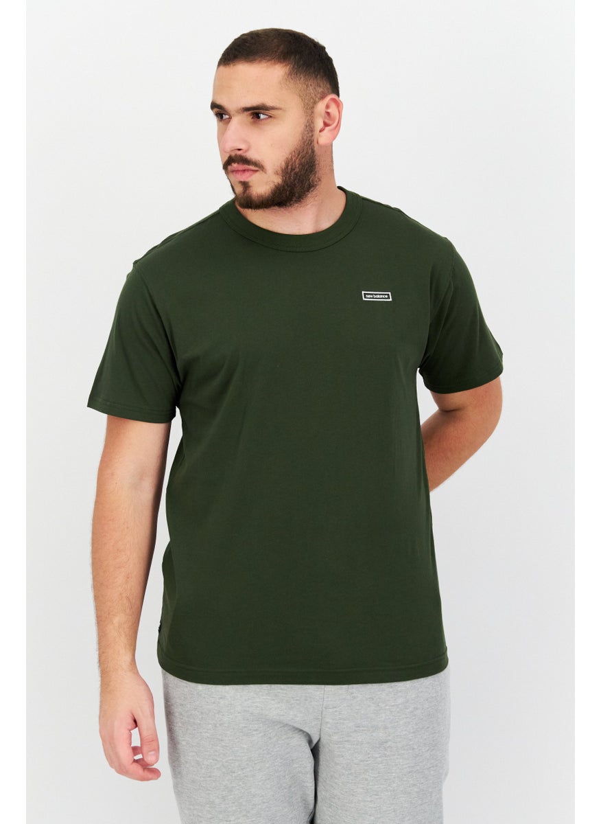 New Balance Men Sportswear Fit Training Short Sleeve T-Shirt, Olive  - Image 1