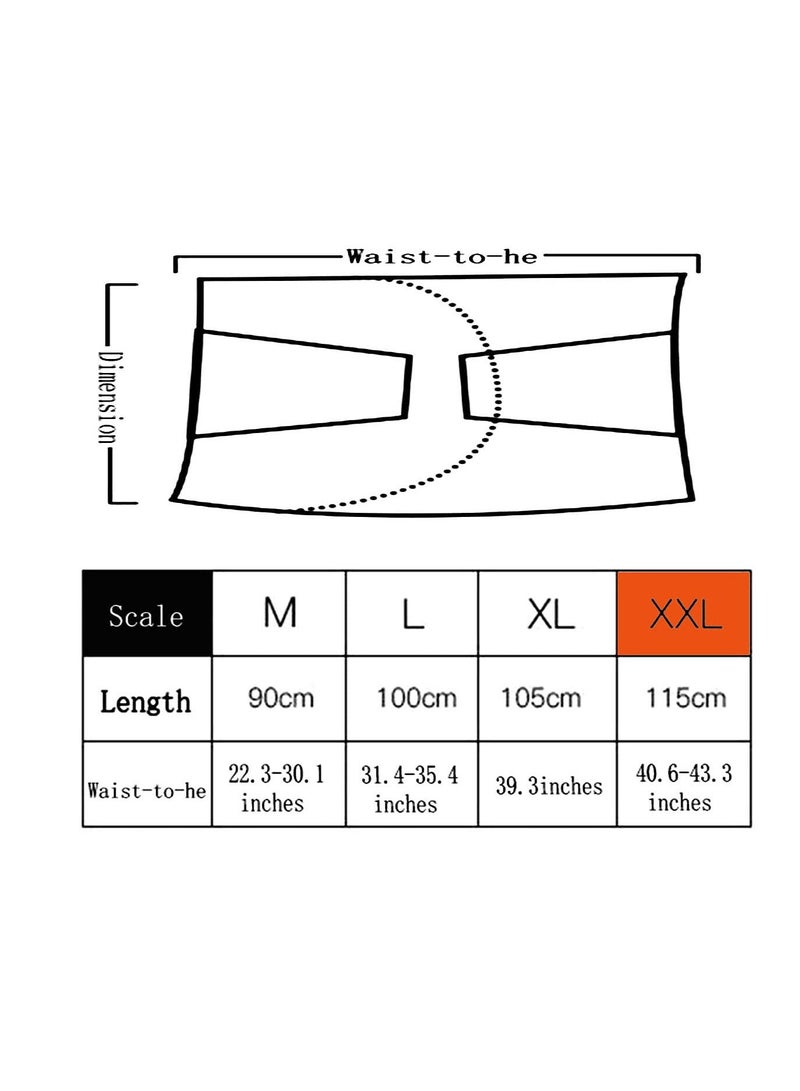 Y&D Neoprene Waist Trimmer Ab Belt for Men Trainer Corset Slimming Body Shaper Workout Sauna Hot Sweat Band, XXL - Image 4