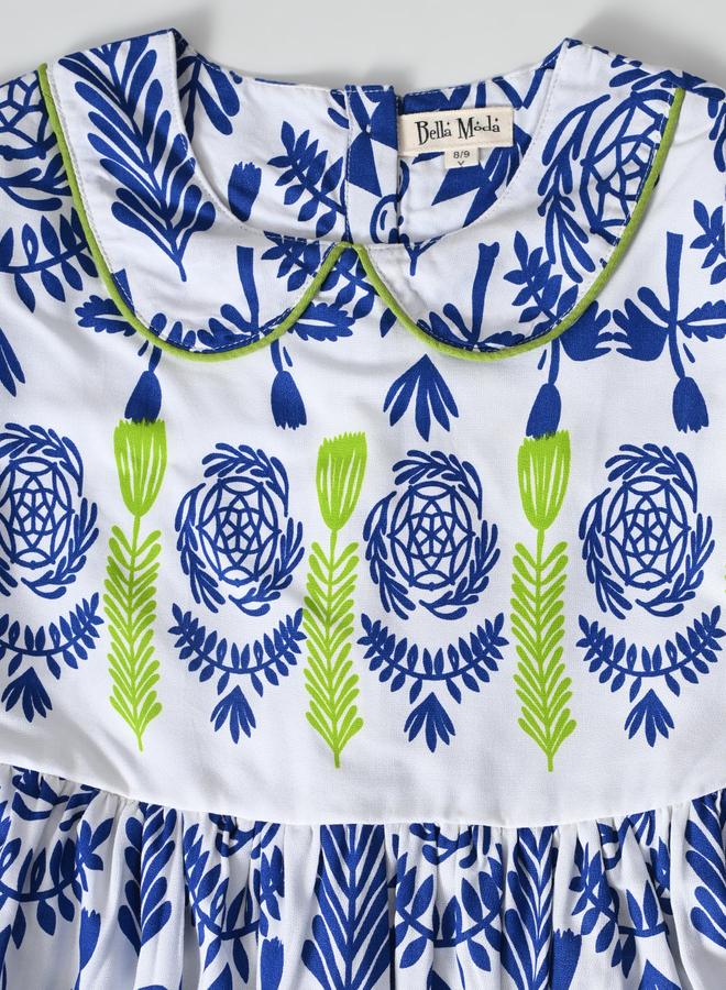 بيلا مودا فستان بيلا مودا - بياقة بيتر بان وطبعات شاملة - Image 4