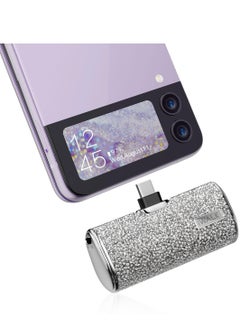 iWalk iWALK Small Portable Power Bank 4500mAh Power Bank, C-Type Diamond-Silver  - Image 2