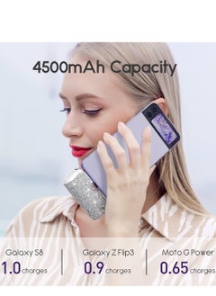iWalk iWALK Small Portable Power Bank 4500mAh Power Bank, C-Type Diamond-Silver  - Image 4
