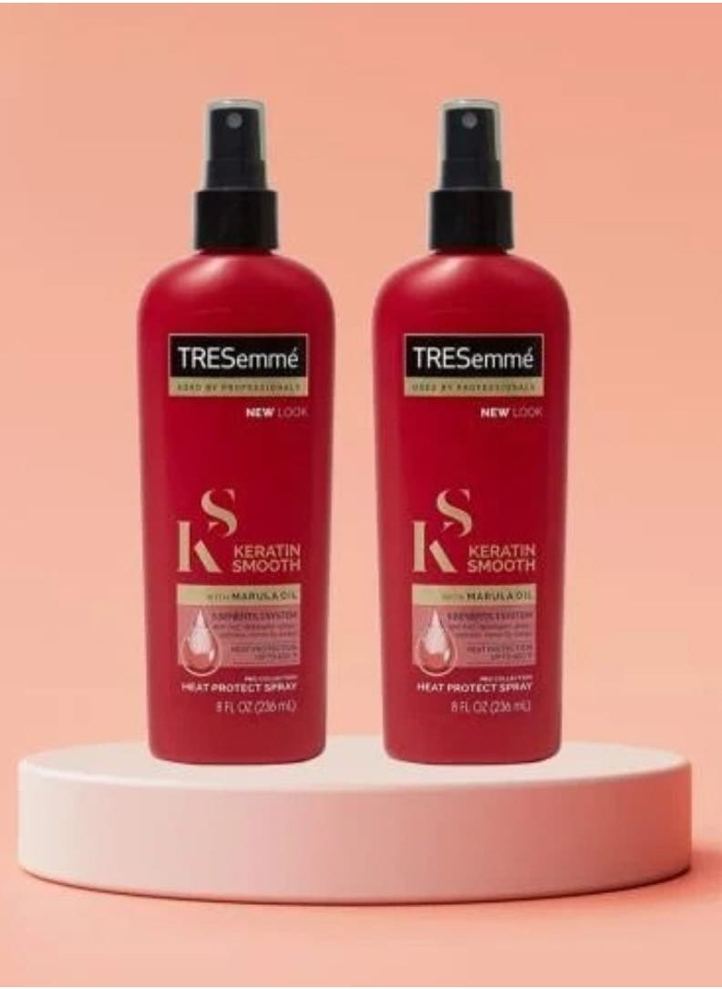 TRESemmé TRESemmé Keratin Smoothing Heat Protectant Spray 236ml 2 Pack  - Image 1