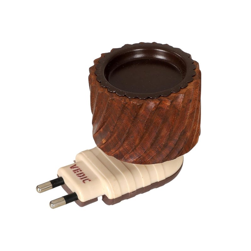 Vedic Kapoor Dani Electrical Camphor Kapoor Burner Holder Essential Oil Fragrance Electric Wooden Kapoor Dani for Home & Office(Design Color May Vary, Pack of 1) - Image 1