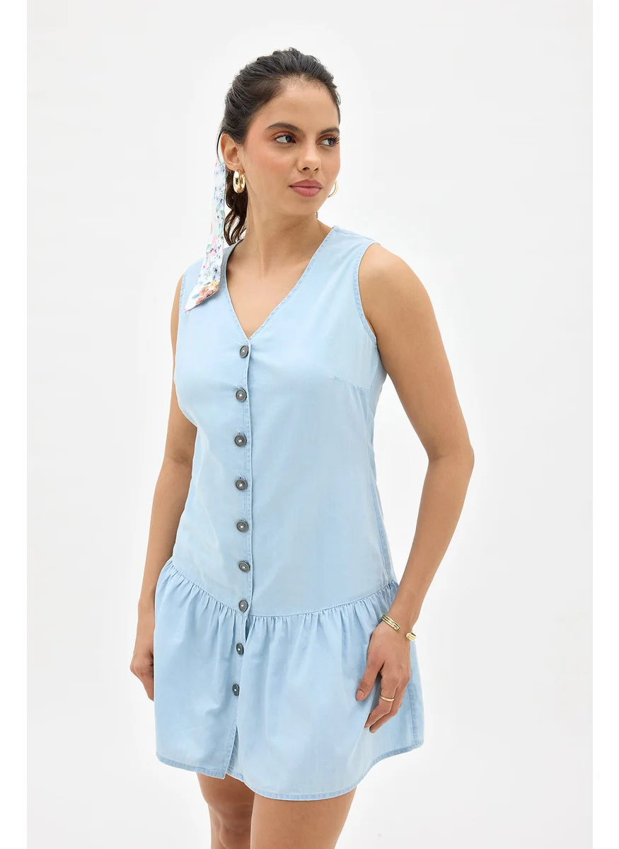 Virgio Virgio Drop-Waist Mini Dress