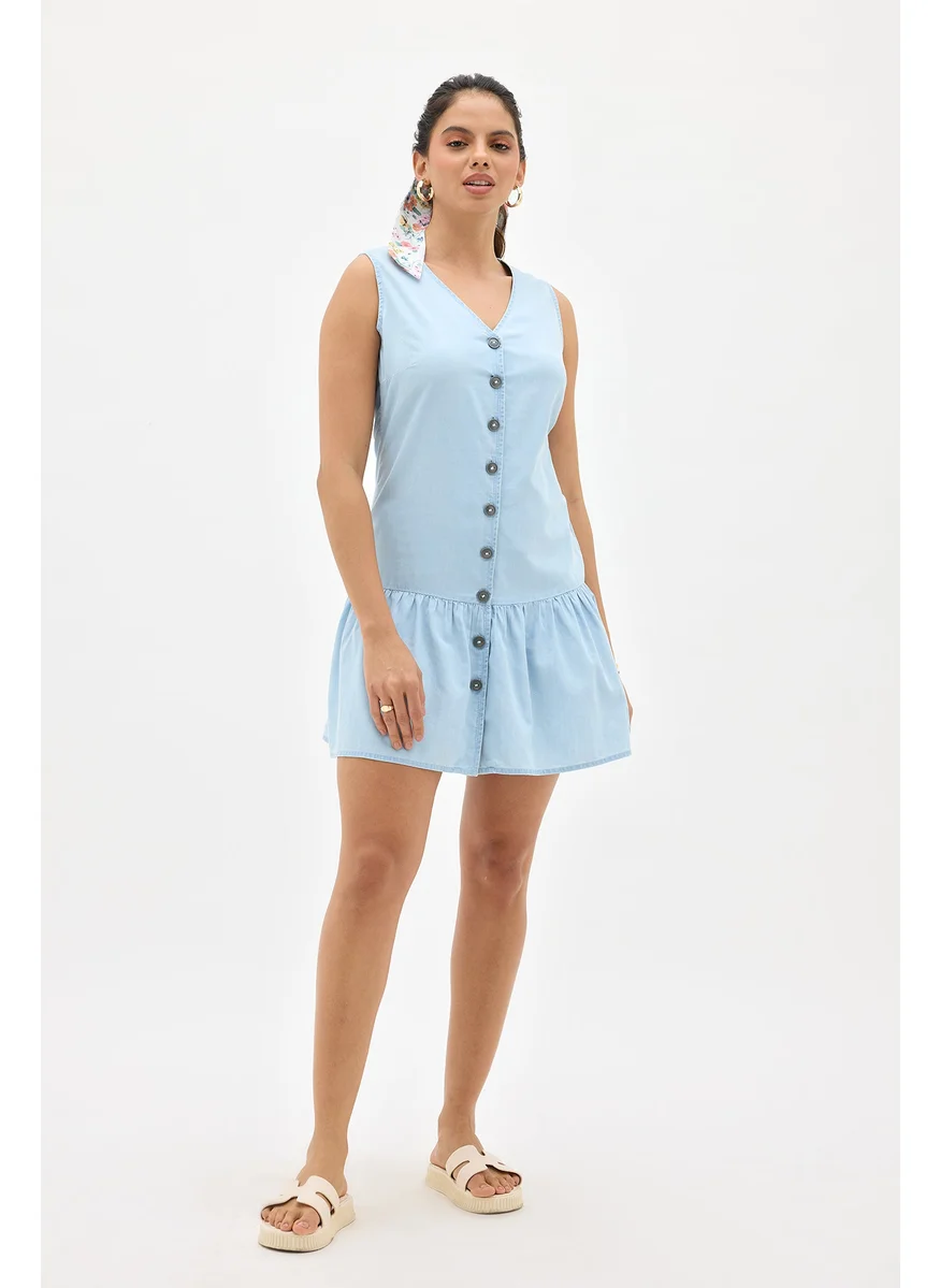 Virgio Virgio Drop-Waist Mini Dress
