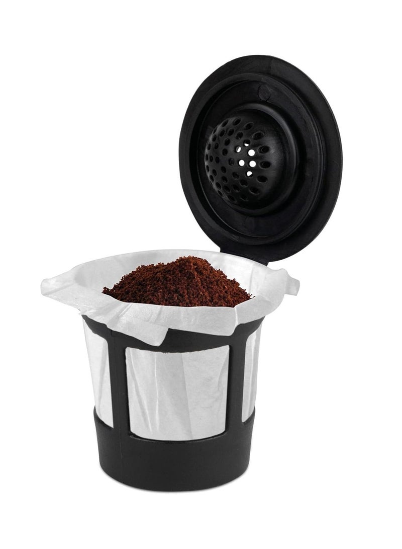 لث فلتر قابل لإعادة الاستخدام لكبسولات القهوة من نوع K-Cup لمعظم ماكينات قهوة Keurig، مصنوع من شبكة من الفولاذ المقاوم للصدأ وفلتر قهوة صديق للبيئة من مادة ABS - كبسولة قابلة لإعادة التعبئة لكوب واحد، مزودة بختم سيليكون صالح للطعام، مناسبة للقهوة والشاي والإسبريسو (عبوة واحدة) - Image 4