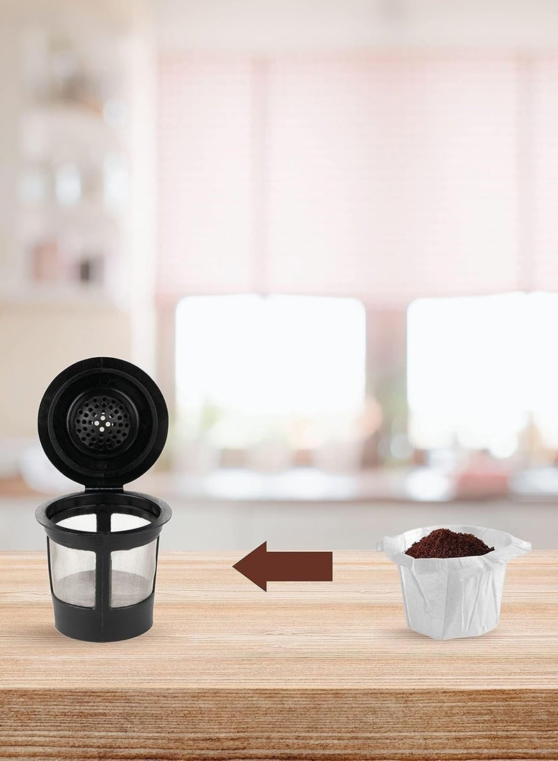 لث فلتر قابل لإعادة الاستخدام لكبسولات القهوة من نوع K-Cup لمعظم ماكينات قهوة Keurig، مصنوع من شبكة من الفولاذ المقاوم للصدأ وفلتر قهوة صديق للبيئة من مادة ABS - كبسولة قابلة لإعادة التعبئة لكوب واحد، مزودة بختم سيليكون صالح للطعام، مناسبة للقهوة والشاي والإسبريسو (عبوة واحدة) - Image 5
