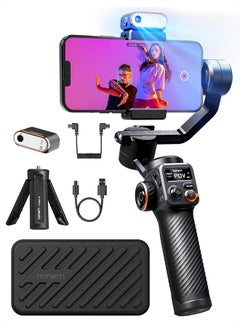 hohem hohem iSteady M6 Kit Gimbal Stabilizer for Smartphone, 3-Axis Phone Gimbal with AI Tracking, Magnetic Fill Light, 18H Long Lasting Battery Stabilizer for iPhone & Android, Ideal for Video Recording  - Image 1