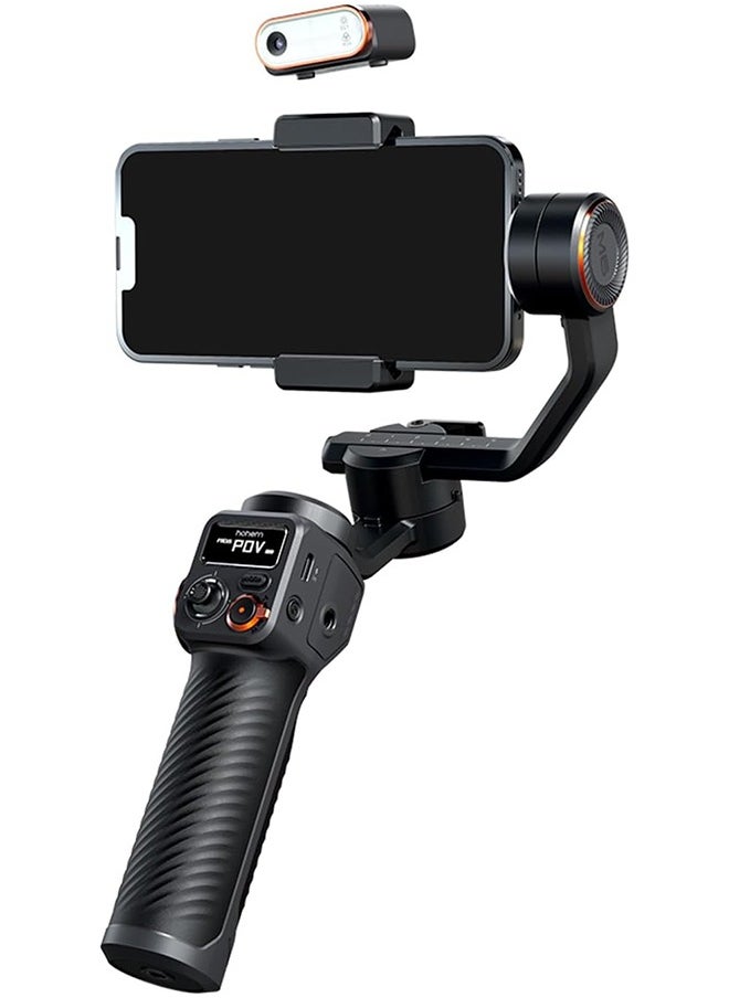 hohem - hohem iSteady M6 Kit Gimbal Stabilizer for Smartphone, 3-Axis Phone Gimbal with AI Tracking, Magnetic Fill Light, 18H Long Lasting Battery Stabilizer for iPhone & Android, Ideal for Video Recording - Image 1