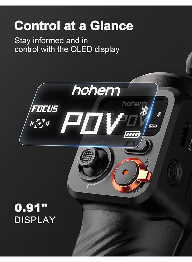 hohem - hohem iSteady M6 Kit Gimbal Stabilizer for Smartphone, 3-Axis Phone Gimbal with AI Tracking, Magnetic Fill Light, 18H Long Lasting Battery Stabilizer for iPhone & Android, Ideal for Video Recording - Image 1