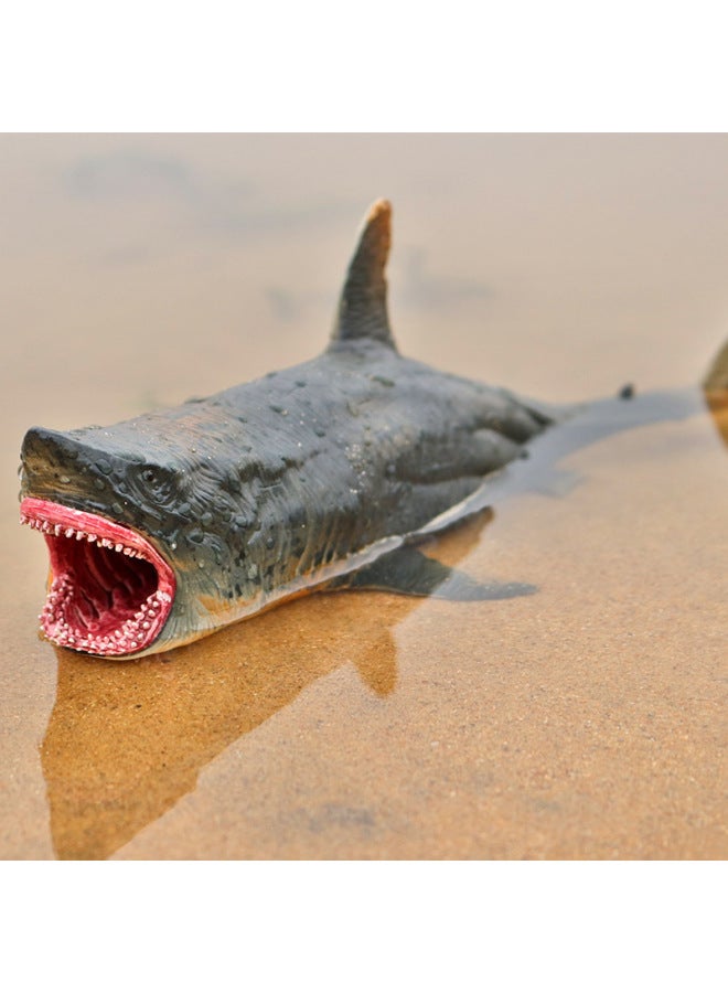 Simulated Animal Plant Models Toy - Realistic Lifelike Duckling Lotus Leaf Design Suitable For Educational Play-Color:Spot Hollow Megalodon Shark Model About 0.198kg  - Image 5