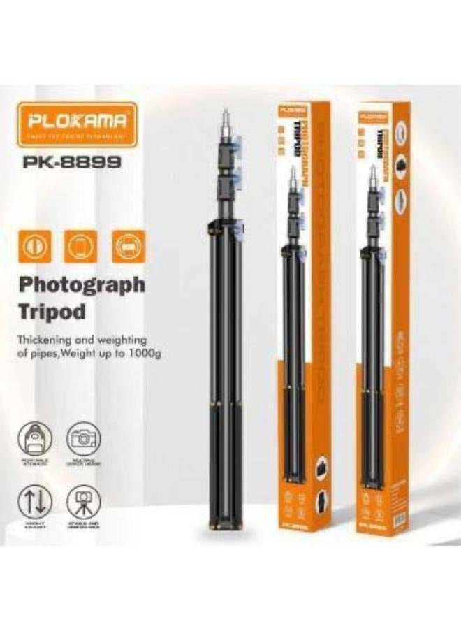 PLOKAMA PK-8899 Photography Tripod – Adjustable Professional Camera & Phone Stand with Strong Stability - Image 1