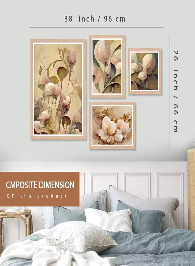 ARTELLY Decorative Big Size Wall Painting For Living Room Bedroom Drawing Room Decor - Framed Wall Painting For Home/Wall Decoration Set of 4 Office Decor Photo Frames Gifts (Art Deco, 4) - Image 5