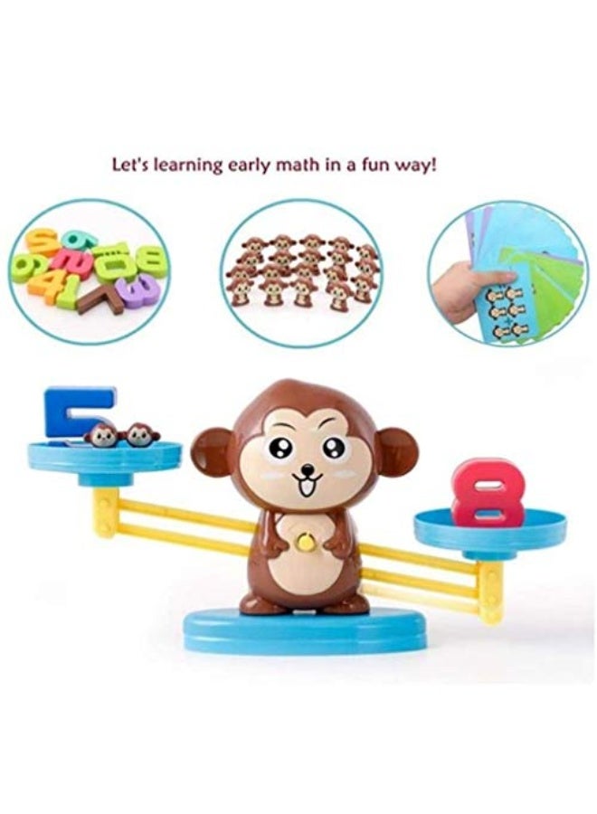 Monkey Balance Educational Game for Kids Aged 3 and Up - Includes 19 Monkeys, Numbers 1-10, 30 Double-Sided Cards, Monkey Scale, Base, 2 Scale Pans, Instruction Leaflet - Image 4