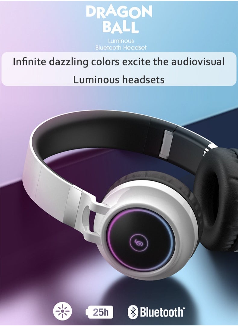 fingertime - Foldable Bluetooth 5.0 Headphones, On-Ear/Over-Ear Wired and Wireless Headsets with Mic, FM, SD/TF, Hi-Fi Stereo Deep Bass, 25 Hours Playtime, for Travel, Home, Office (White) - Image 1