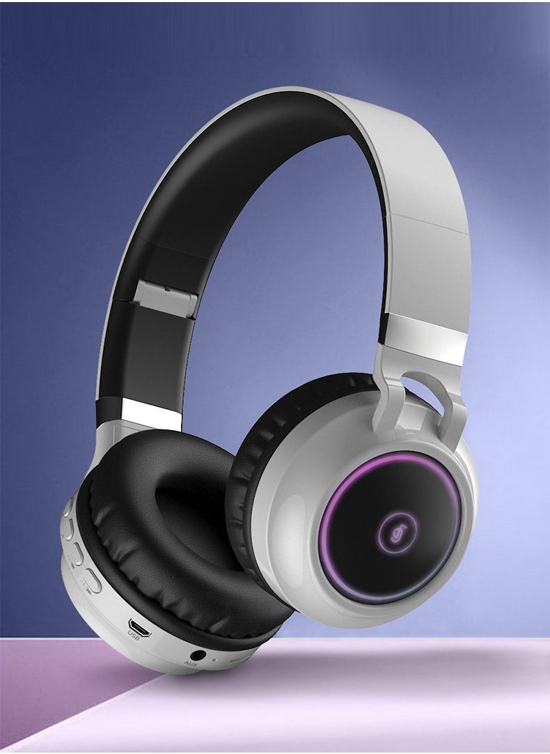 fingertime - Foldable Bluetooth 5.0 Headphones, On-Ear/Over-Ear Wired and Wireless Headsets with Mic, FM, SD/TF, Hi-Fi Stereo Deep Bass, 25 Hours Playtime, for Travel, Home, Office (White) - Image 1