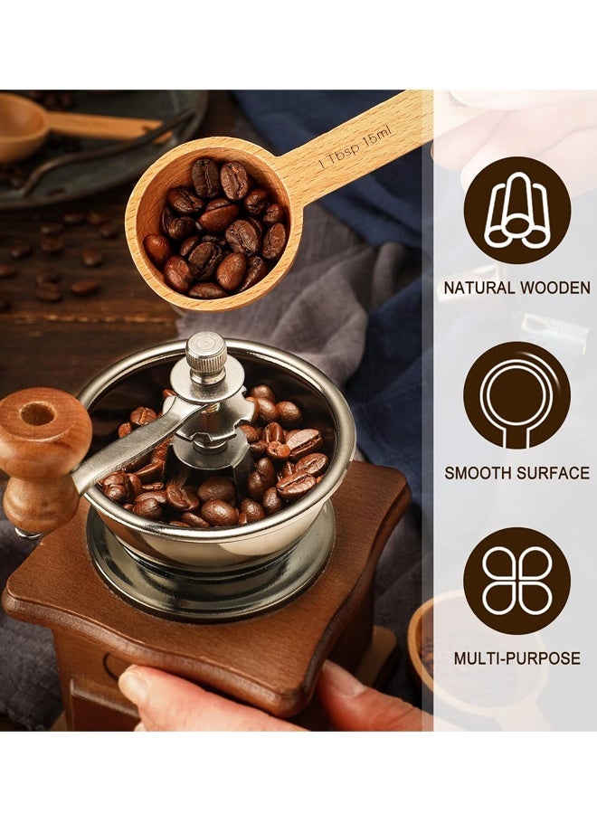 4 Pieces Wooden Scoops for Canisters,15ml Coffee Measure Scoop for Measuring Ground Coffee Beans, Tea, Sugar - Image 4