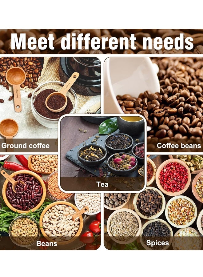 4 Pieces Wooden Scoops for Canisters,15ml Coffee Measure Scoop for Measuring Ground Coffee Beans, Tea, Sugar - Image 5