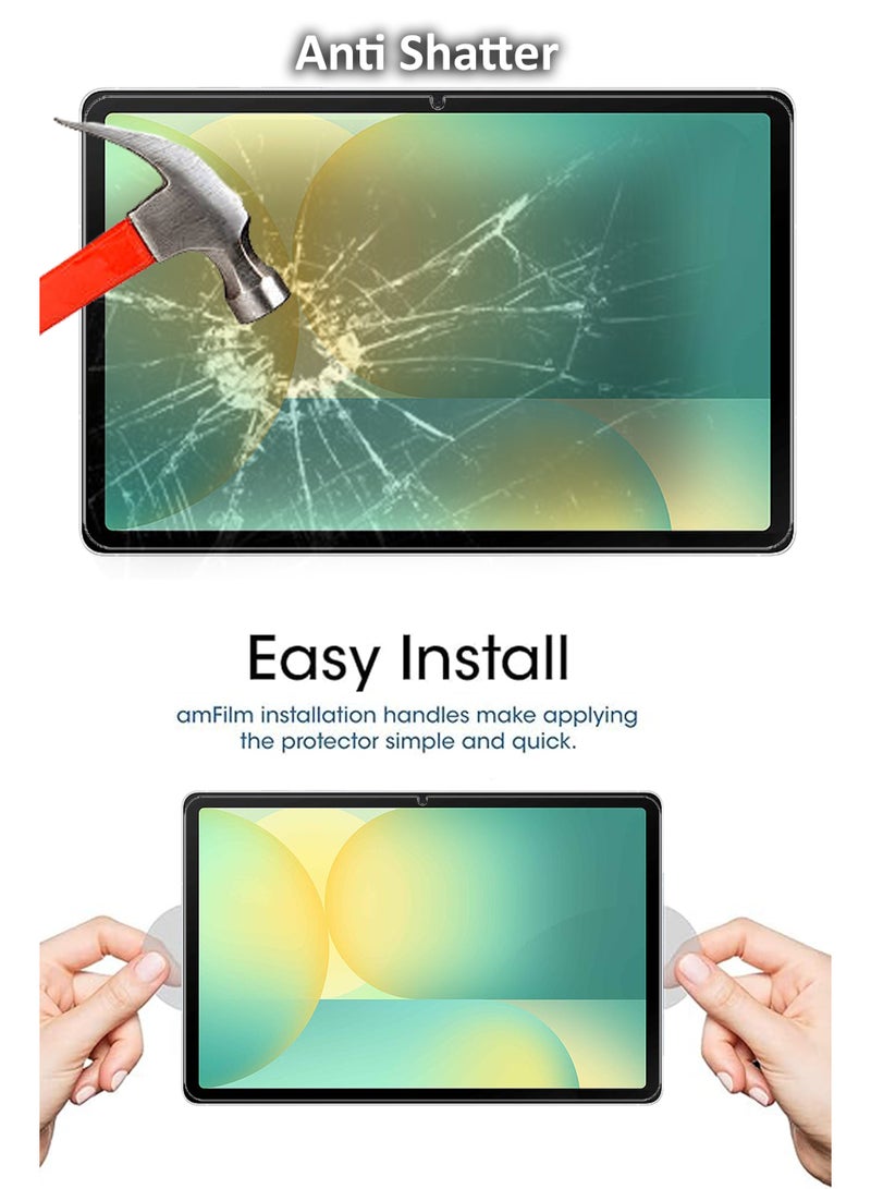 REWO For Samsung Galaxy Tab S10 FE - 10.9 inches - Tempered Glass Screen Protector - Premium HD Delicate Touch , Higher Transparency , Easy to Install ,Anti-scratch and Bubble-free Screen Protector - Clear - Image 2