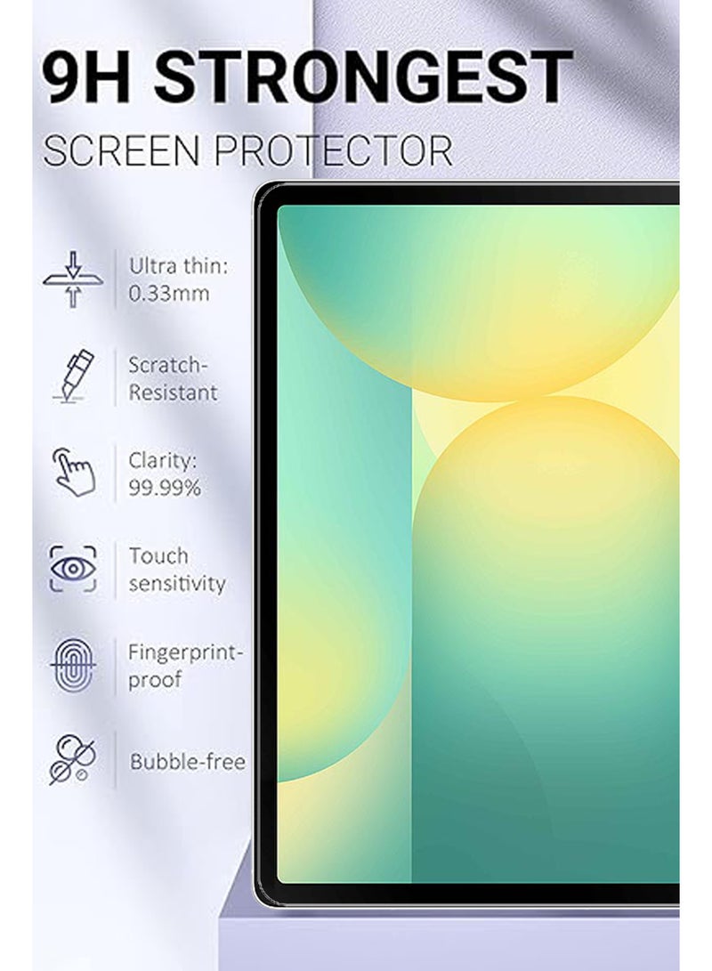REWO For Samsung Galaxy Tab S10 FE - 10.9 inches - Tempered Glass Screen Protector - Premium HD Delicate Touch , Higher Transparency , Easy to Install ,Anti-scratch and Bubble-free Screen Protector - Clear - Image 4