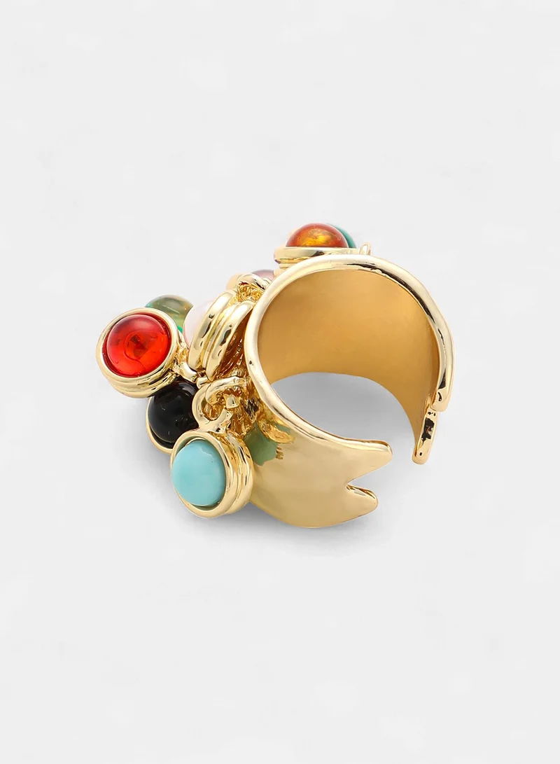 SOHI Drizzle Statement Artificial Ring Jewellery